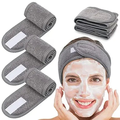 Adjustable Head Band Women Spa Wide Hairband Yoga Bath Shower Makeup Wash Face Cosmetic Headband Soft Toweling Hair Accessories