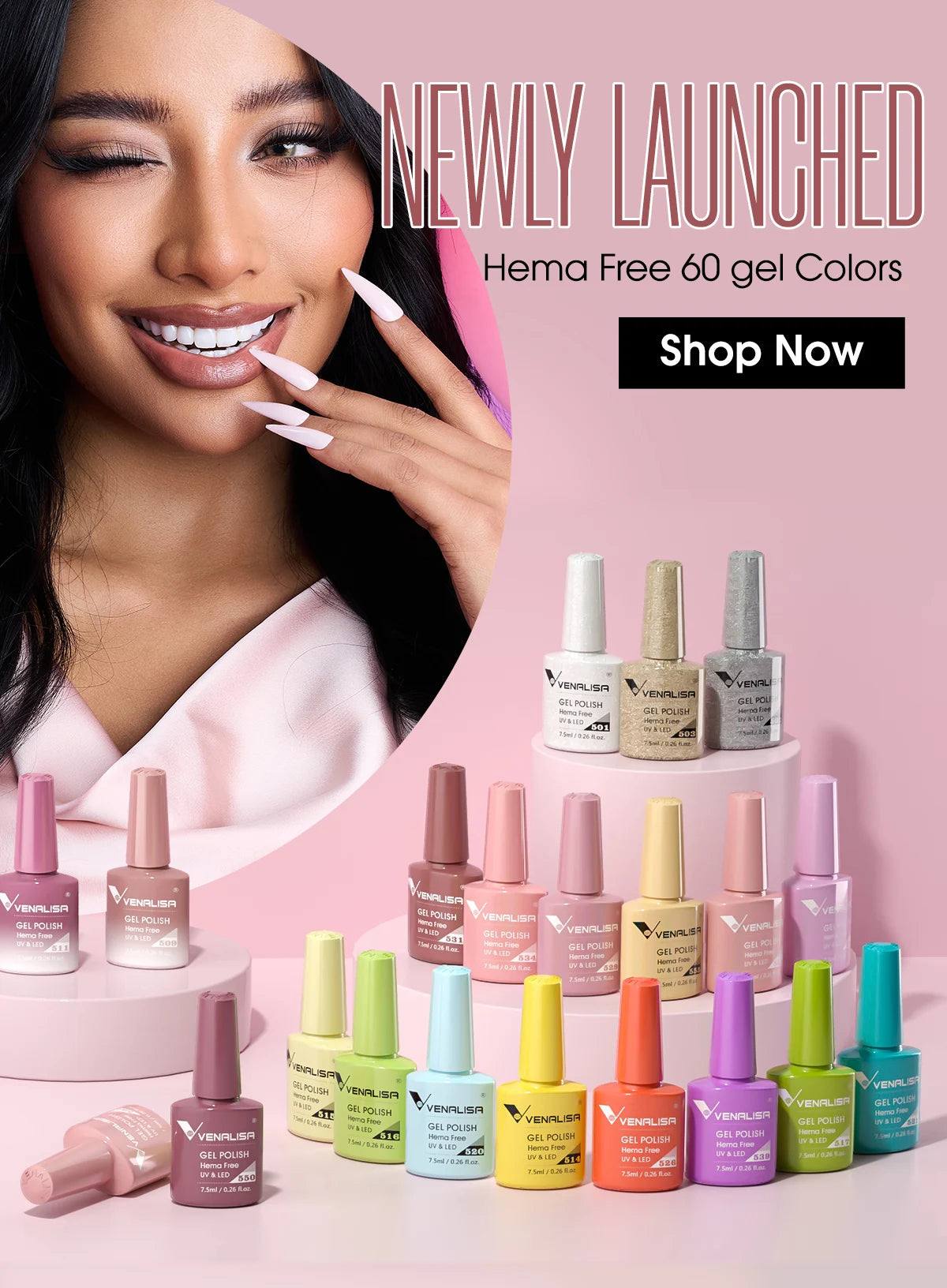 Venalisa TPO FREE HEMA FREE Nail Color Gel Polish CANNI Manicure Factory Nail Lacquer Led UV Soak off Color Gel Varnish Lacquer