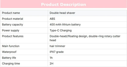 2025 Waterproof Rechargeable Electric Shaver Mini Women Bikini Trimmer Body Hair Remover Mini Double Headed Electric Epilator