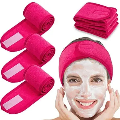 Adjustable Head Band Women Spa Wide Hairband Yoga Bath Shower Makeup Wash Face Cosmetic Headband Soft Toweling Hair Accessories