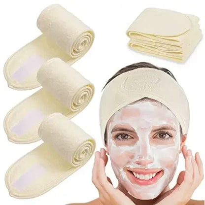 Adjustable Head Band Women Spa Wide Hairband Yoga Bath Shower Makeup Wash Face Cosmetic Headband Soft Toweling Hair Accessories