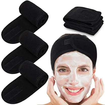Adjustable Head Band Women Spa Wide Hairband Yoga Bath Shower Makeup Wash Face Cosmetic Headband Soft Toweling Hair Accessories