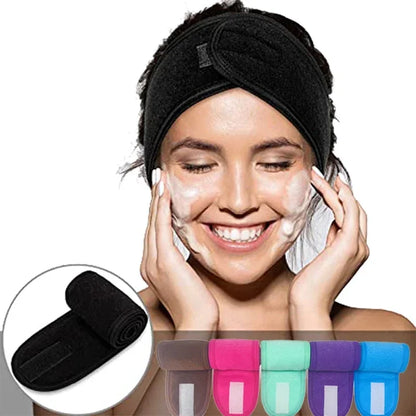 Adjustable Head Band Women Spa Wide Hairband Yoga Bath Shower Makeup Wash Face Cosmetic Headband Soft Toweling Hair Accessories