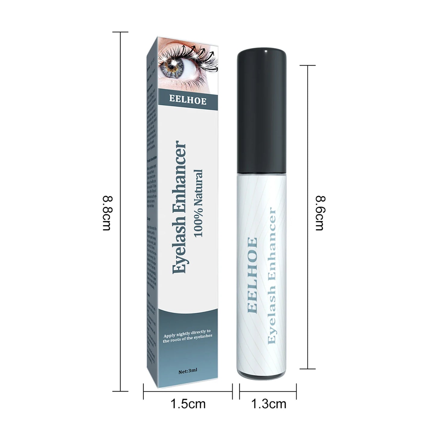 3ml Eyelash Serum For Growth Collagen Hyaluronic Acid Lash Enhancer Natural Longer Thicker Lashes And Brows Nourishing Formula