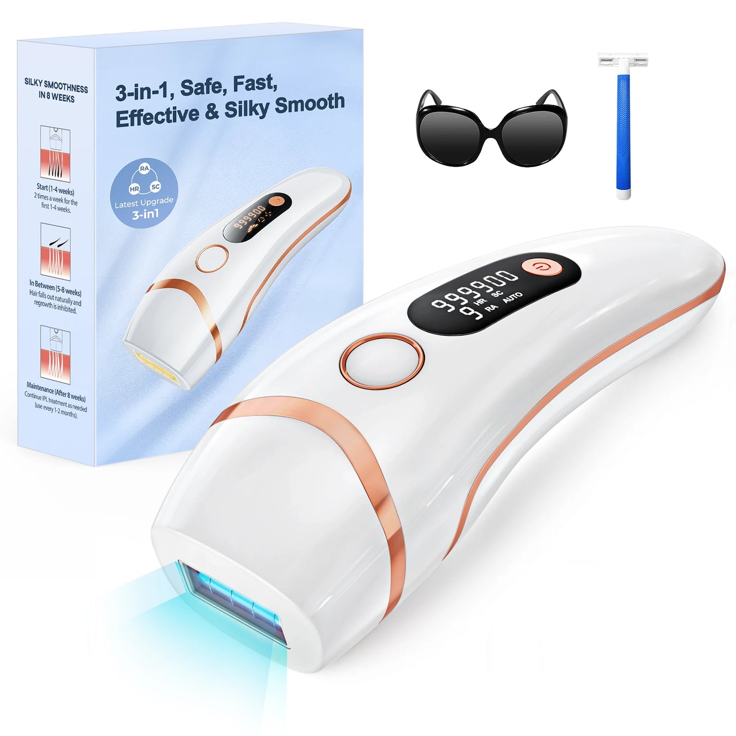 Noreter  999000 Flashes Laser Hair Removal Painless Permanent Photoepilation for Men Women Trimmer Electric Depilador