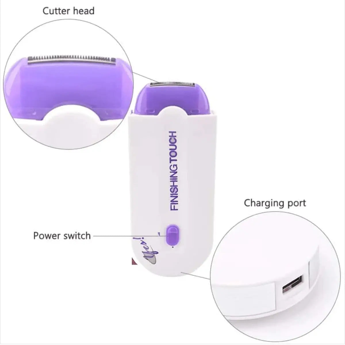 Professional female facial, leg, bikini, hand, body, electric shaver, hair removal device