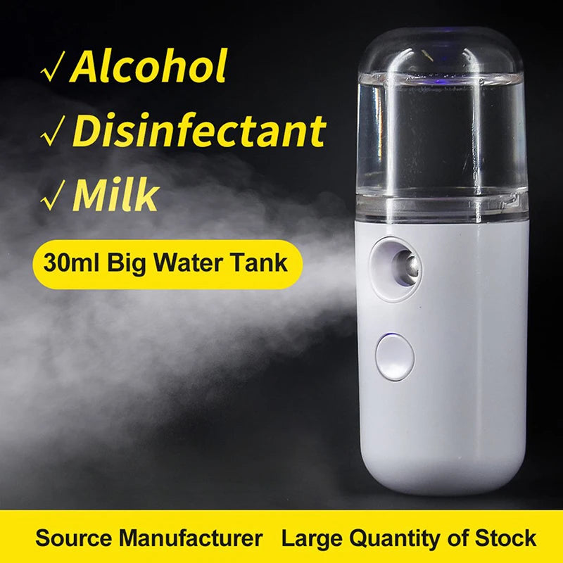 30ml Mini Humidifier For Car Home Office Portable Rechargeable Small Wireless Personal Face Sprayer Cool Mist Maker Humidifier