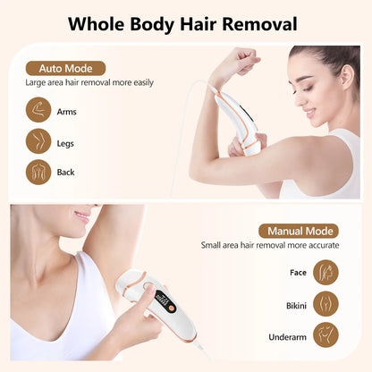 Noreter  999000 Flashes Laser Hair Removal Painless Permanent Photoepilation for Men Women Trimmer Electric Depilador