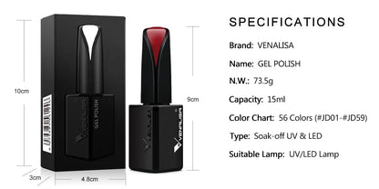 Venalisa TPO FREE HEMA FREE Nail Color Gel Polish CANNI Manicure Factory Nail Lacquer Led UV Soak off Color Gel Varnish Lacquer