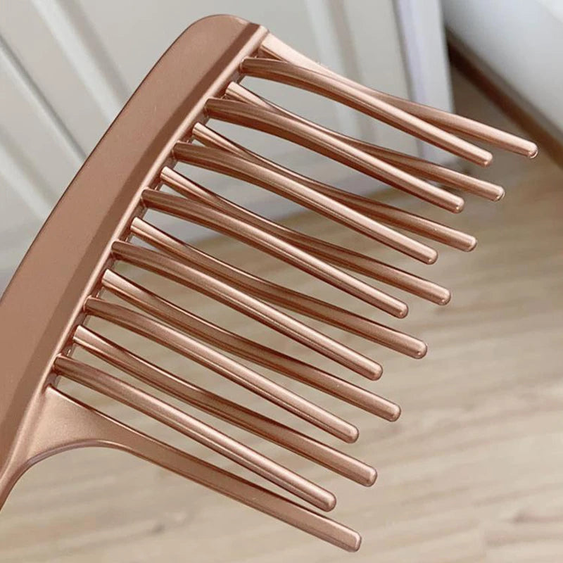 Double Rows Of Wide Tooth Comb Long Hair Curly Hair Fluffy Styling Tool Special Hair Comb Anti-static Hairbrush