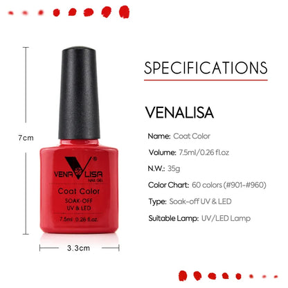Venalisa TPO FREE HEMA FREE Nail Color Gel Polish CANNI Manicure Factory Nail Lacquer Led UV Soak off Color Gel Varnish Lacquer