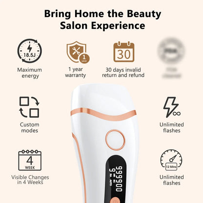 Noreter  999000 Flashes Laser Hair Removal Painless Permanent Photoepilation for Men Women Trimmer Electric Depilador